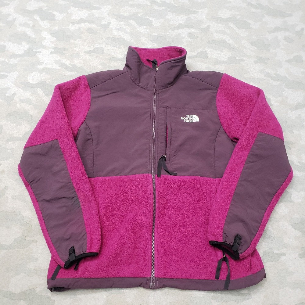 The North Face Denali Jacket Womens Large Purple Polartec Fleece Full Zip Pocket
